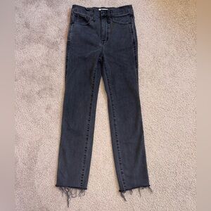 Madewell Jeans, Grey Denim, High-Rise Stovepipe, Size 24